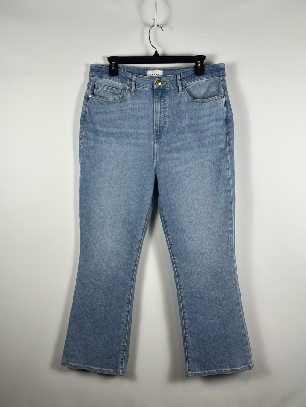 FRAME High Waisted Crop Flare Jeans Size 31 Inseam 26